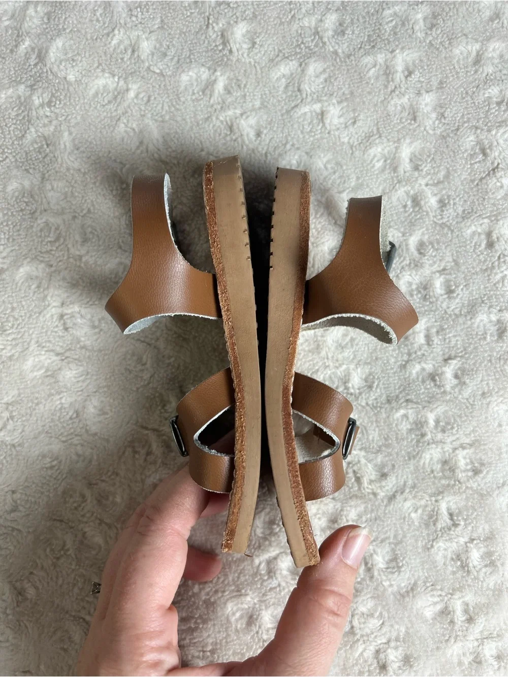 Freshly Picked Cognac Carmel Sandals Size 6 Brown